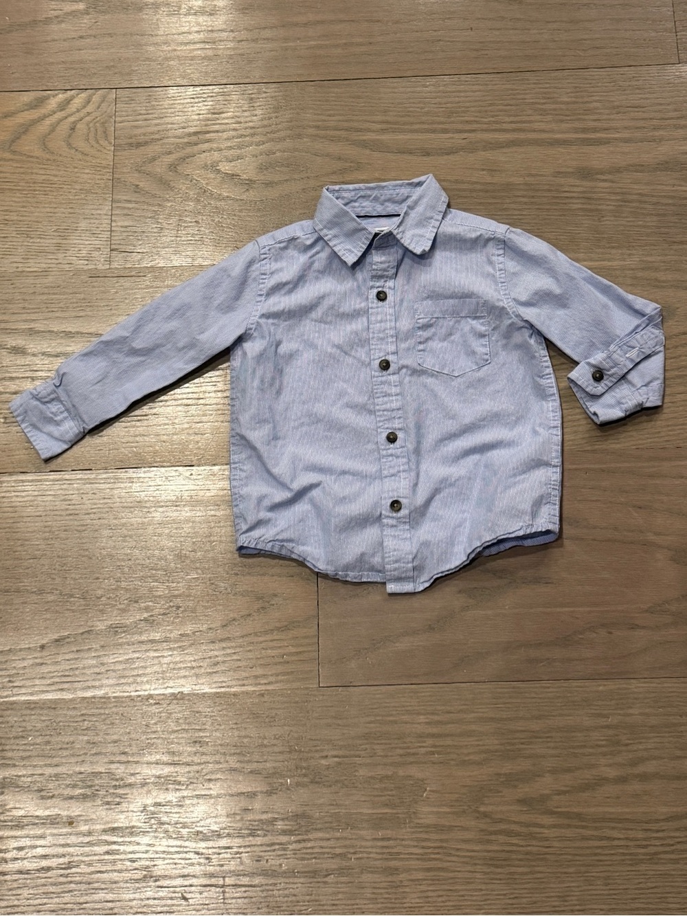 Janie and Jack Light Blue Striped Button-Down Shirt